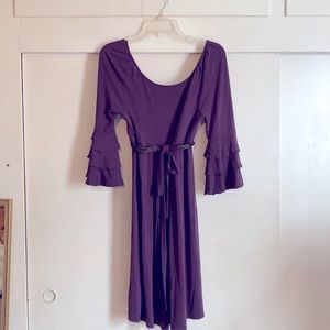 Gorgeous Kenar purple dress, amazing sleeves